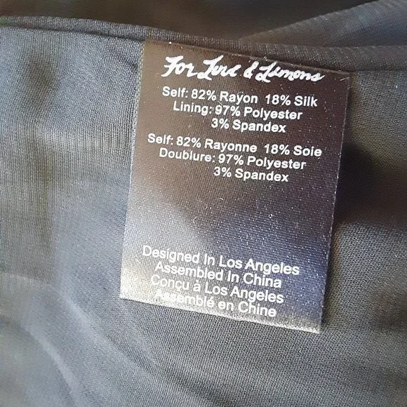 NWT FOR LOVE & LEMONS BLACK VELVET BEATRIX MINI DRESS - Picture 10 of 10